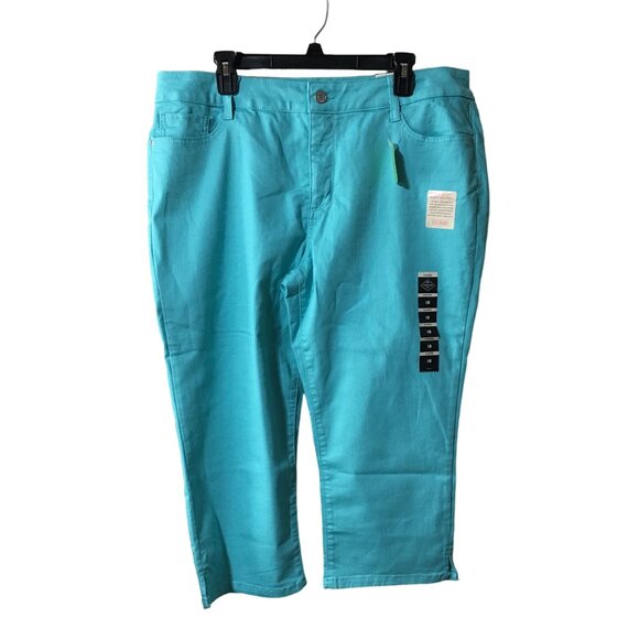 St Johns Bay Pants - NWT ST JOHNS BAY CAPRI PANTS LIGHT BLUE WOMENS SIZE 18